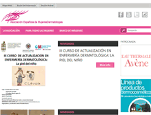 Tablet Screenshot of mujeresdermatologas.com